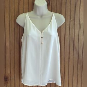 NWT- Perfect Summer Spaghetti Strapped Cream LOFT Top